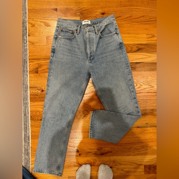 Agolde Riley High Rise Straight Crop - Picture 4 of 7